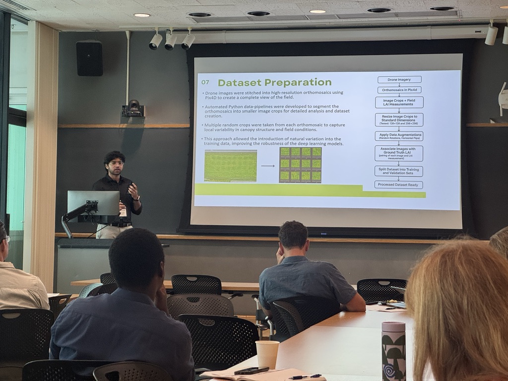 Abubakar presenting the dataset preparation pipeline